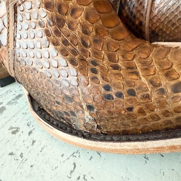 Lane VICKSON Womens Cowboy Bootie 8 Copperhead Western Cowgirl Short Ankle Boots - Picture 3 of 13